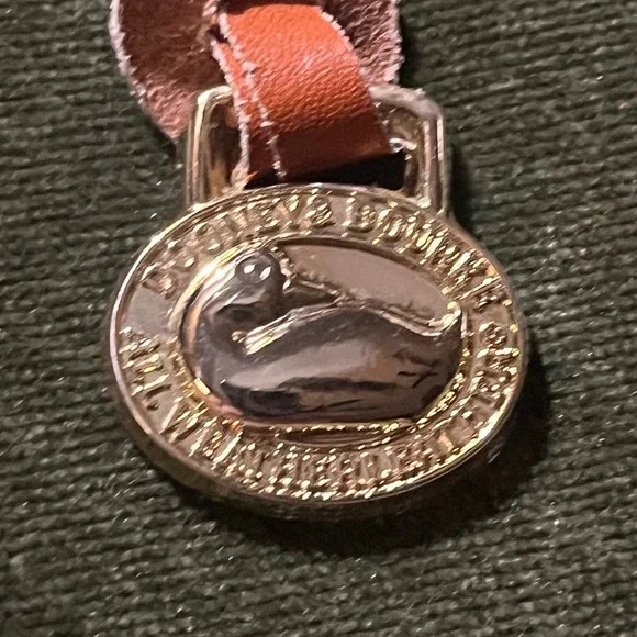 vintage Dooney & Bourke "All Weather Leather" bag charm 80/90s - Picture 3 of 6